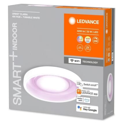 Ledvance- Plafonnier LED RGBW à intensité variable SMART+ CLARIA LED/32W/230V 2700-6500K Wi-Fi