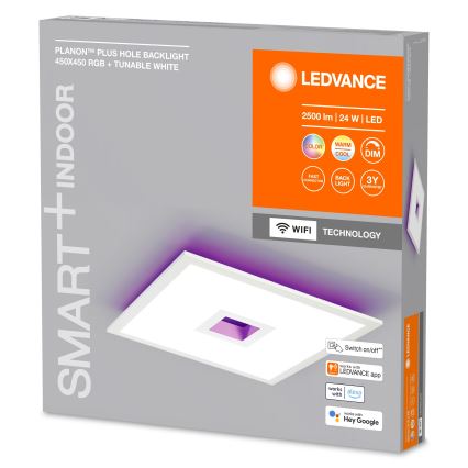 Ledvance - Plafonnier LED RGBW à intensité variable SMART+ PLANON LED/24W/230V 2700-6500K Wi-Fi