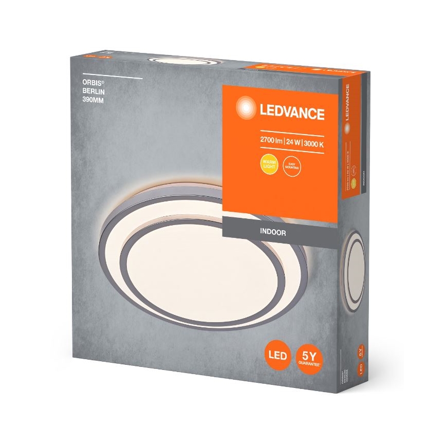 Ledvance - Plafonnier ORBIS BERLIN LED/24W/230V argent