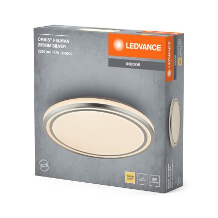 Ledvance - Plafonnier ORBIS HELMAN LED/16W/230V d. 29,5 cm argent