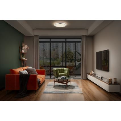 Ledvance - Plafonnier ORBIS HELMAN LED/24W/230V d. 39 cm argent