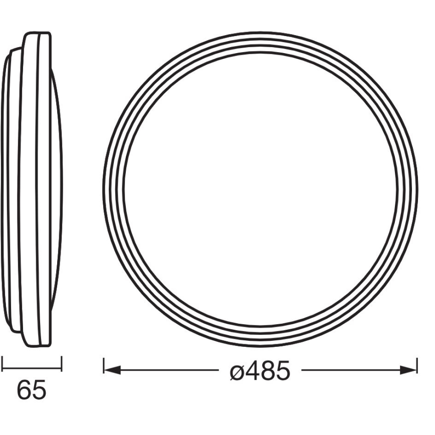 Ledvance - Plafonnier ORBIS HELMAN LED/36W/230V d. 48,5 cm argent
