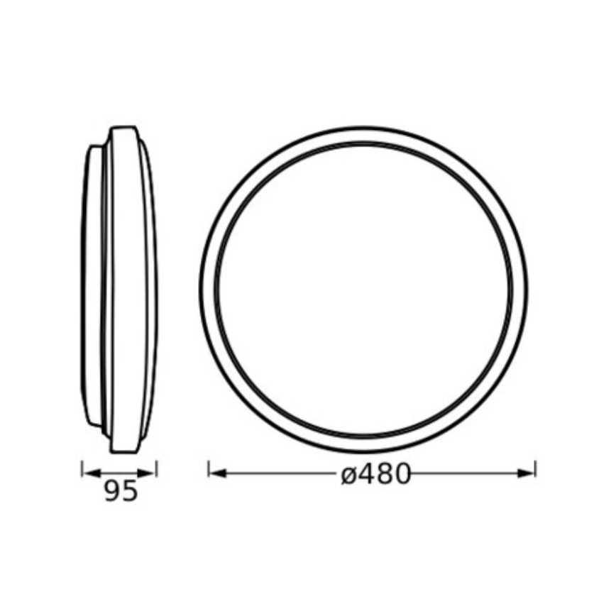 Ledvance - Plafonnier ORBIS LONDON LED/36W/230V blanc