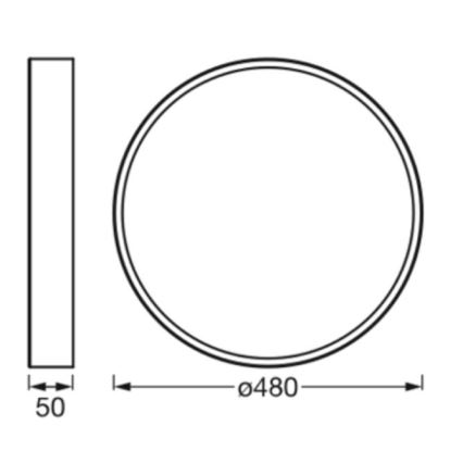 Ledvance - Plafonnier ORBIS SLIM LED/36W/230V noir