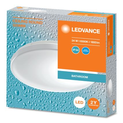 Ledvance - Plafonnier salle de bain CEILING ROUND LED/24W/230V 6500K IP44