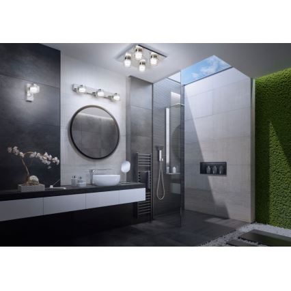 Ledvance - Plafonnier salle de bain ORBIS FLAME 4xLED/5,5W/230V 3000/4000K IP44 chrome