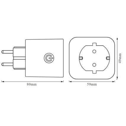 Ledvance - Prise connectée SCHUKO SMART+ EU Wi-Fi