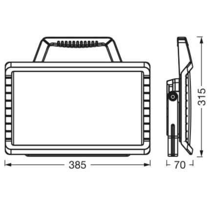 Ledvance - Projecteur à intensité variable extérieur rechargeable projecteur WORKLIGHT BATTERY LED/26W/5V IP54