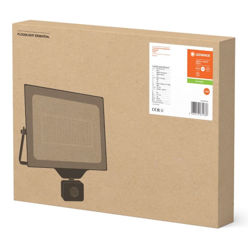 Ledvance - Applique murale extérieure avec un détecteur FLOODLIGHT ESSENTIAL LED/200W/230V IP65