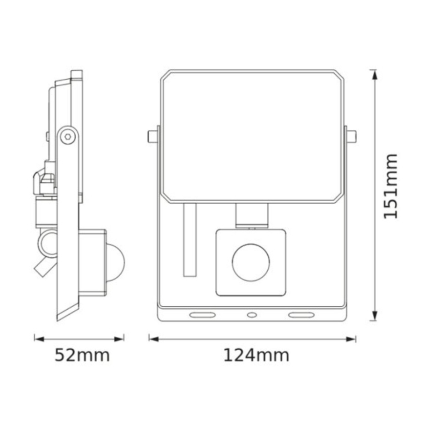 Ledvance - Projecteur LED FLOODLIGHT avec détection de mouvement et crépusculaire LED/20W/230V 3000K IP65