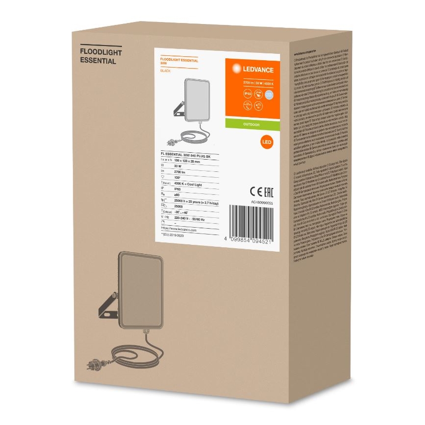 Ledvance - LED Applique murale extérieure FLOODLIGHT ESSENTIAL LED/30W/230V 4000K IP65