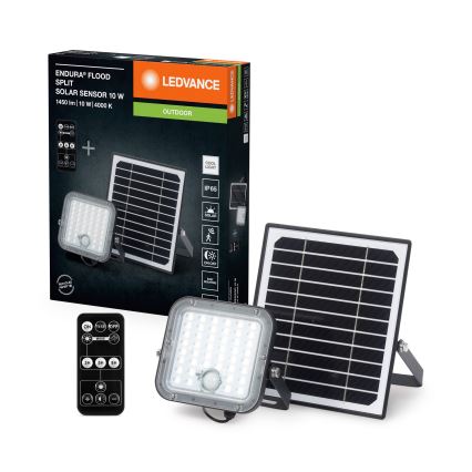 Ledvance - Projecteur solaire à intensité variable avec détecteur FLOOD SPLIT LED/10W/3,2V 5000 mAh IP65 + Télécommande