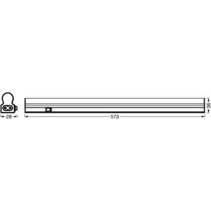 Ledvance - Réglette de cuisine avec détecteur BATTEN LED/8W/230V 60 cm