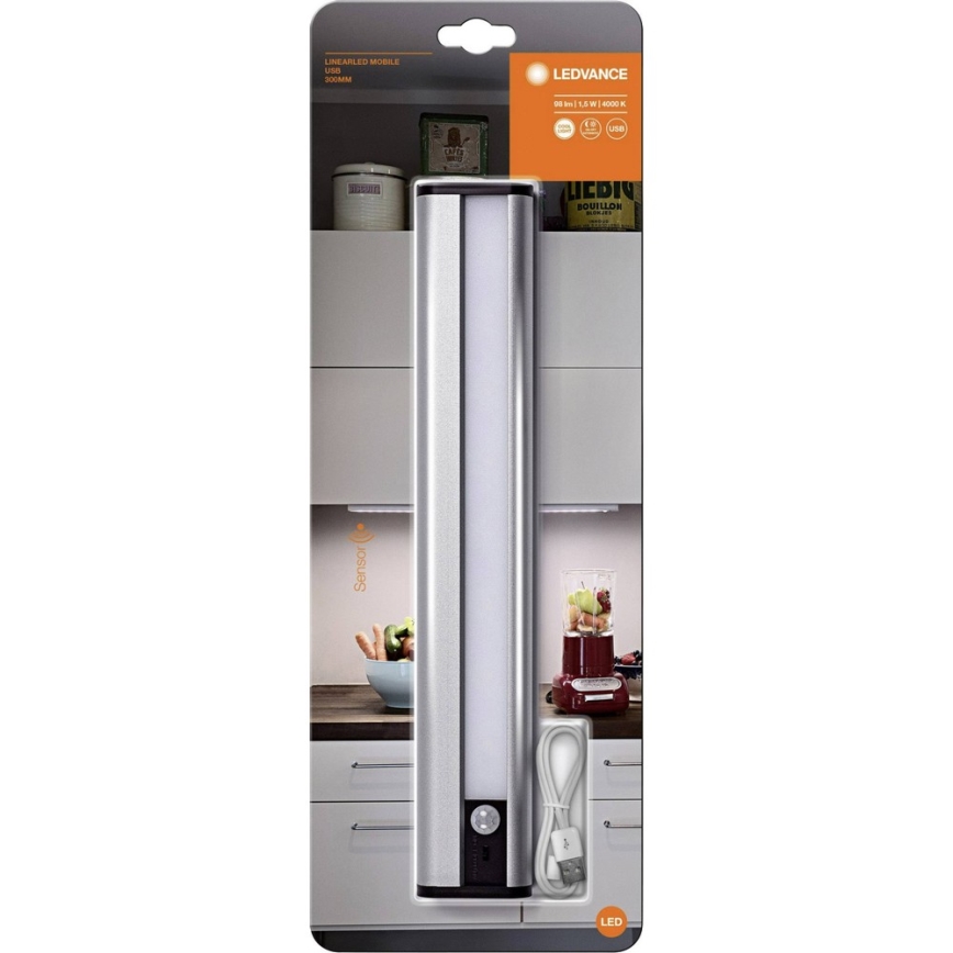 Ledvance - Réglette de cuisine avec détecteur MOBILE LED/1,5W/5V 1800 mAh