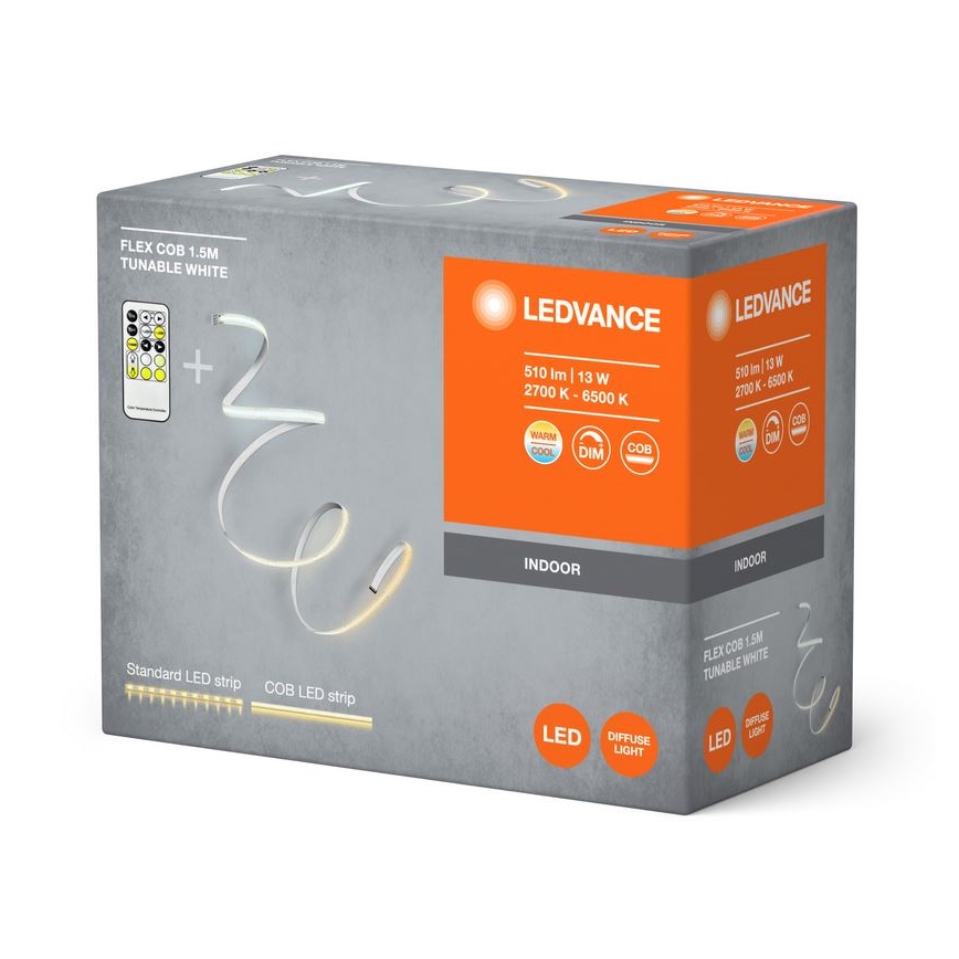 Ledvance - Ruban à intensité variable FLEX COB 1,5m LED/13W/230V 2700-6500K + télécommande