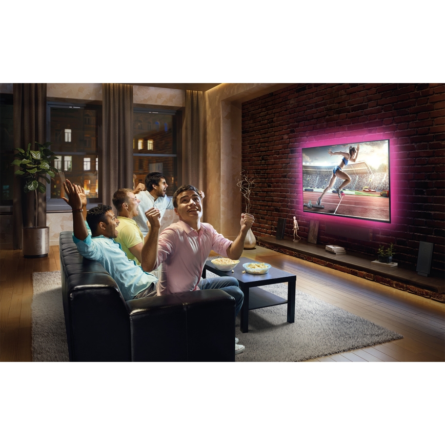 Ledvance - Ruban LED RGB dimmable FLEX TV MOOD 1 m LED/4W/5V + télécommande