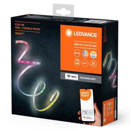 Ledvance - Ruban LED RGB+TW à intensité variable extérieur FLEX 5m LED/14,5W/230V 2700-6500K IP44 Wi-Fi