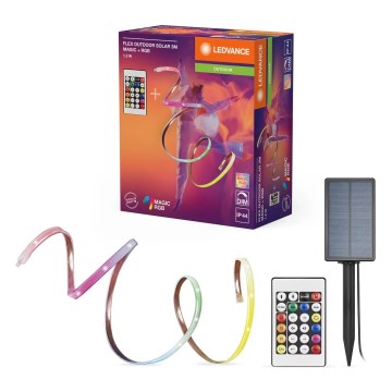 Ledvance - Ruban LED RVB solaire dimmable FLEX MAGIC 3 m LED/1,2 W/3,7 V 2000 mAh IP44 + télécommande