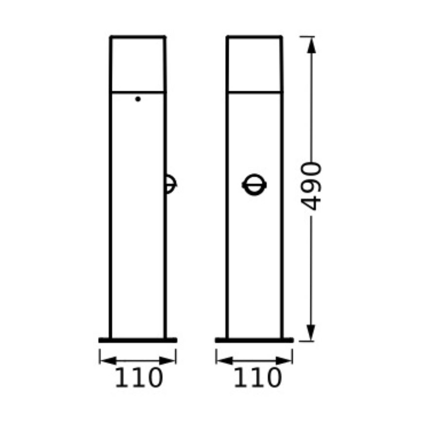 Ledvance - Sensorlamp voor buiten FIGO SQUARE 1xE27/20W/230V IP44