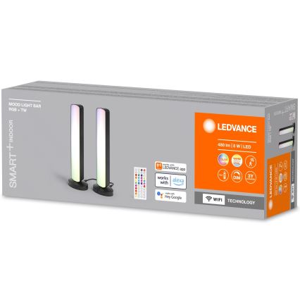 Ledvance - SET 2x LED RGBW Dimbaar tafellamp MOOD LIGHT LED/4W/230V Wi-Fi + afstandsbediening