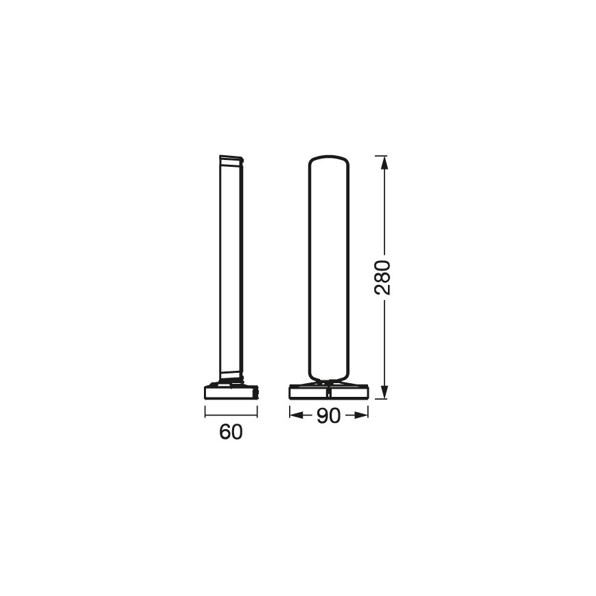 Ledvance - SET 2x LED RGBW Dimbaar tafellamp MOOD LIGHT LED/4W/230V Wi-Fi + afstandsbediening