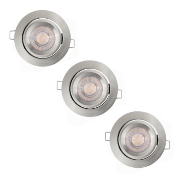 Ledvance - Set van 3 dimbare inbouwarmaturen SIMPLE LED/4,9W/230V