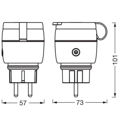 Ledvance - Smart buitenshuis stopcontact SMART+ 3680W/230V/Type F/SCHUKO 16A IP44 zwart