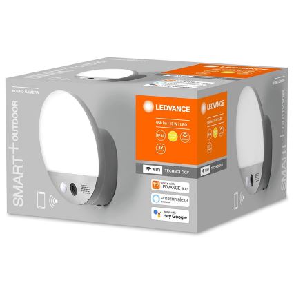 Ledvance - LED Buitenwandlamp met sensor en camera SMART+ LED/15W/230V Wi-Fi IP44