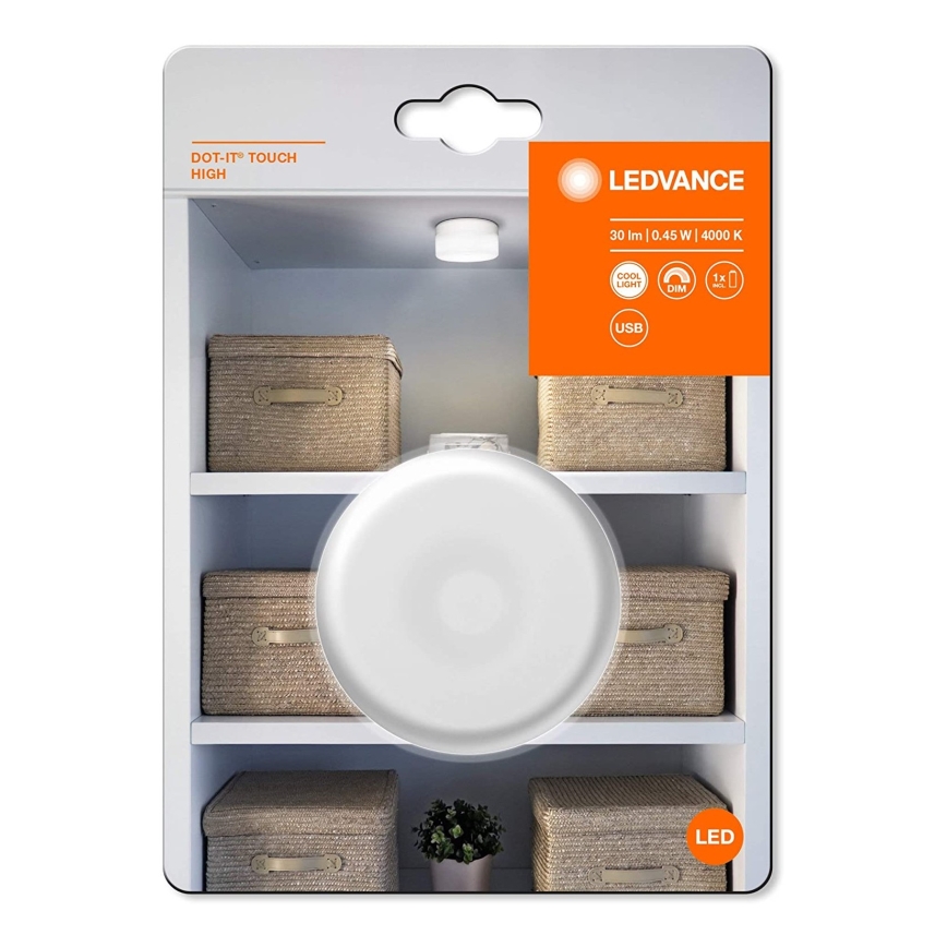 Ledvance - Spot de balisage à intensité variable DOT-IT LED/0,45W/5V 500 mAh