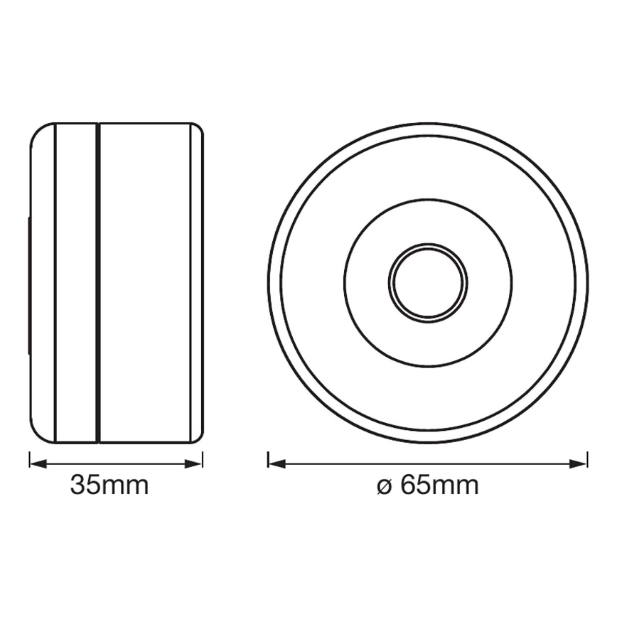 Ledvance - Spot de balisage à intensité variable DOT-IT LED/0,45W/5V 500 mAh