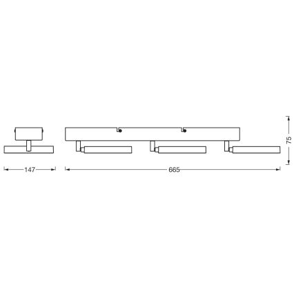 Ledvance - Spot DECOR SATURN 3xLED/11W/230V 3000/4200/6500K