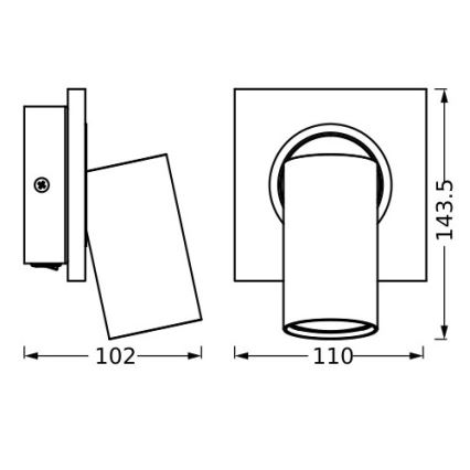 Ledvance - Spot mural DECOR MERCURY 1xGU10/3,4W/230V