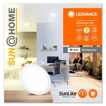 Ledvance - LED dimbare inbouwspot SUN@HOME LED/22W/230V 2200-5000 CRI 95 Wi-Fi
