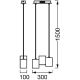 Ledvance - Suspension filaire à intensité variable DECOR WOOD 3xLED/7W/230V Wi-Fi