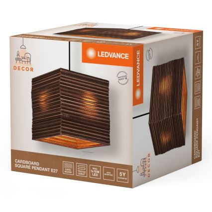 Ledvance - Suspension filaire DECOR CARDBOARD 1xE27/15W/230V 25x25 cm