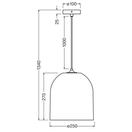 Ledvance - Suspension filaire DECOR CARDBOARD 1xE27/15W/230V d. 25 cm