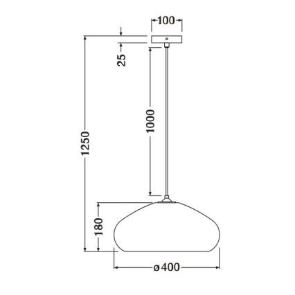 Ledvance - Suspension filaire DECOR CARDBOARD 1xE27/15W/230V d. 40 cm