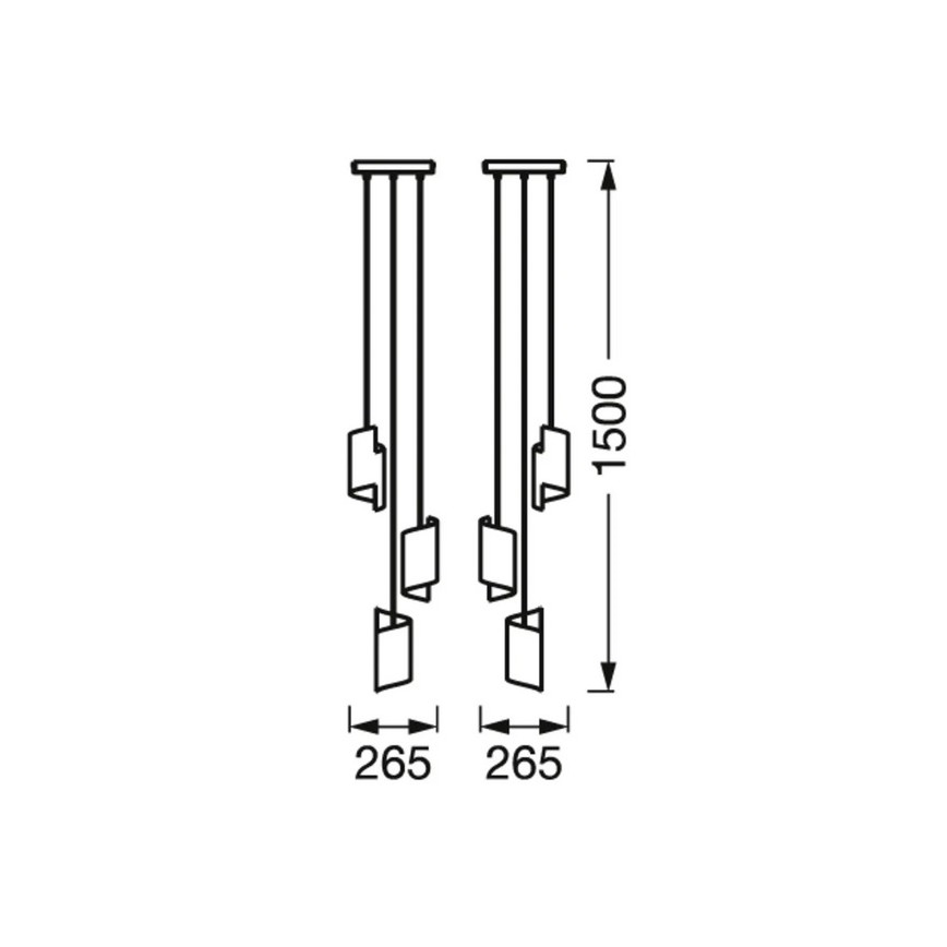 Ledvance - Suspension filaire LED à intensité variable SMART+ DECOR 3xLED/8W/230V noir Wi-Fi