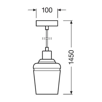 Ledvance - Suspension JAR 1xE27/40W/230V orange