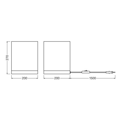 Ledvance - Tafellamp DECOR CARDBOARD 1xE27/15W/230V 20x20 cm