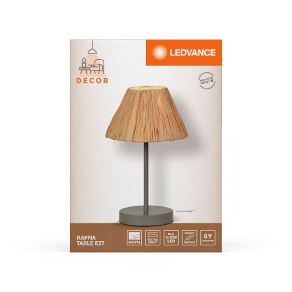 Ledvance - Tafellamp DECOR RAFFIA 1xE27/15W/230V raffia bast