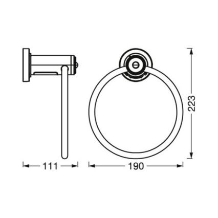 Ledvance - Towel holder met LED achtergrondverlichting 3xAAA IP44