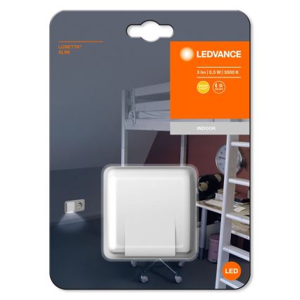 Ledvance - Veilleuse avec détecteur LUNETTA LED/0,3W/230V 3000K