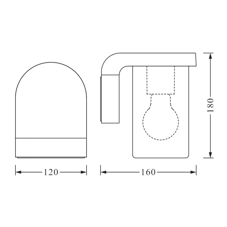 Ledvance - Wand Lamp voor Buiten CASCADE 1xE27/25W/230V IP44