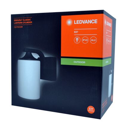 Ledvance - Wand Lamp voor Buiten CYLINDER 1xE27/60W/230V IP43 zwart