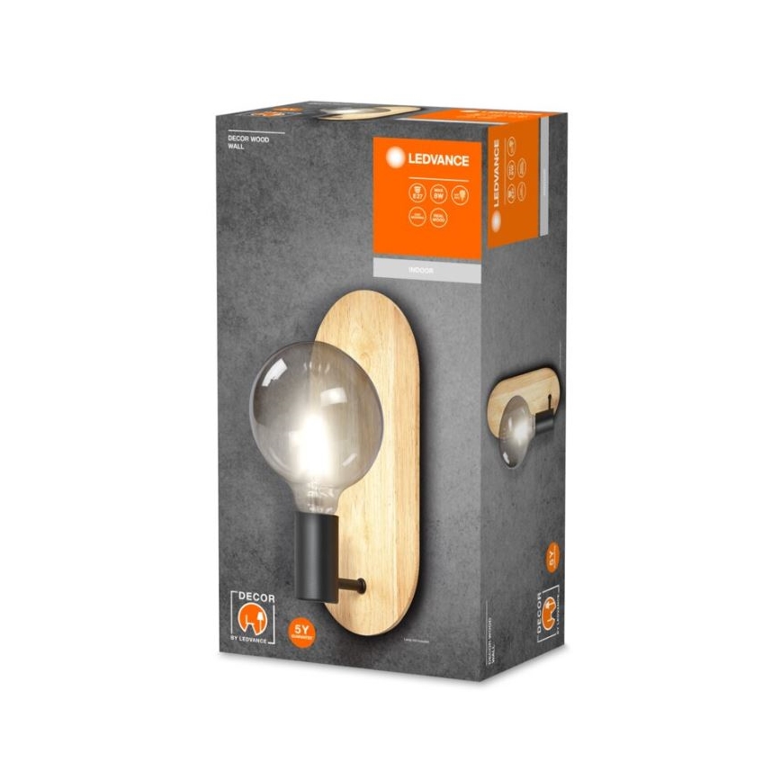 Ledvance - Wandlamp DECOR WOOD 1xE27/8W/230V