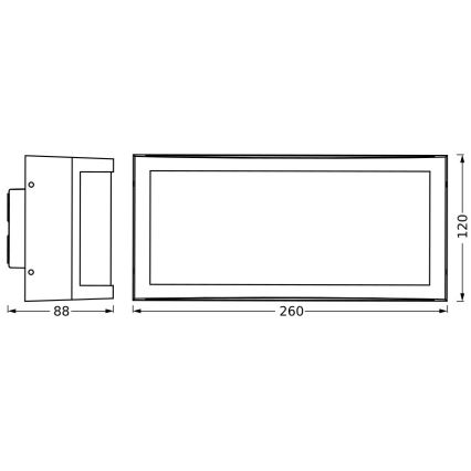 Ledvance - Wandlamp voor buiten CUADRA 1xE27/40W/230V IP65