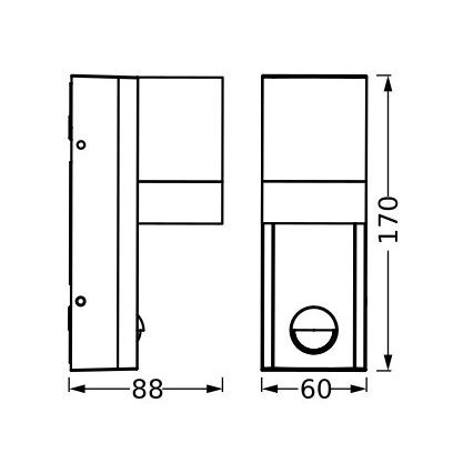 Ledvance - Wandlamp voor buiten met sensor ISIDOR 1xGU10/35W/230V IP65