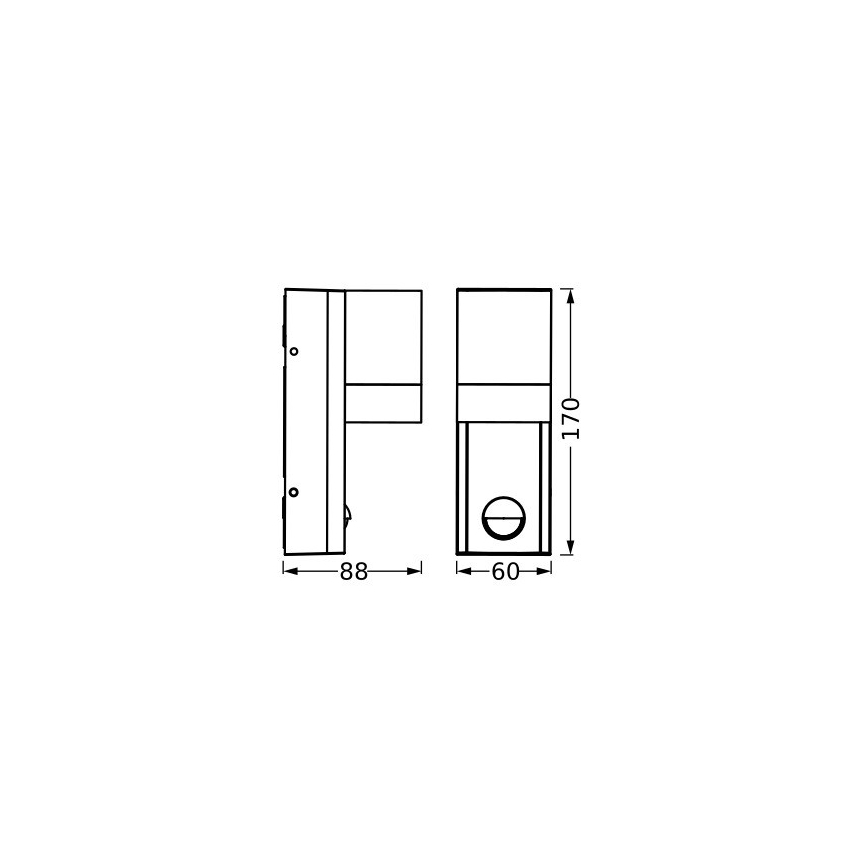 Ledvance - Wandlamp voor buiten met sensor ISIDOR 1xGU10/35W/230V IP65