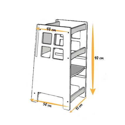 Leertoren KULE 90x50 cm bruin